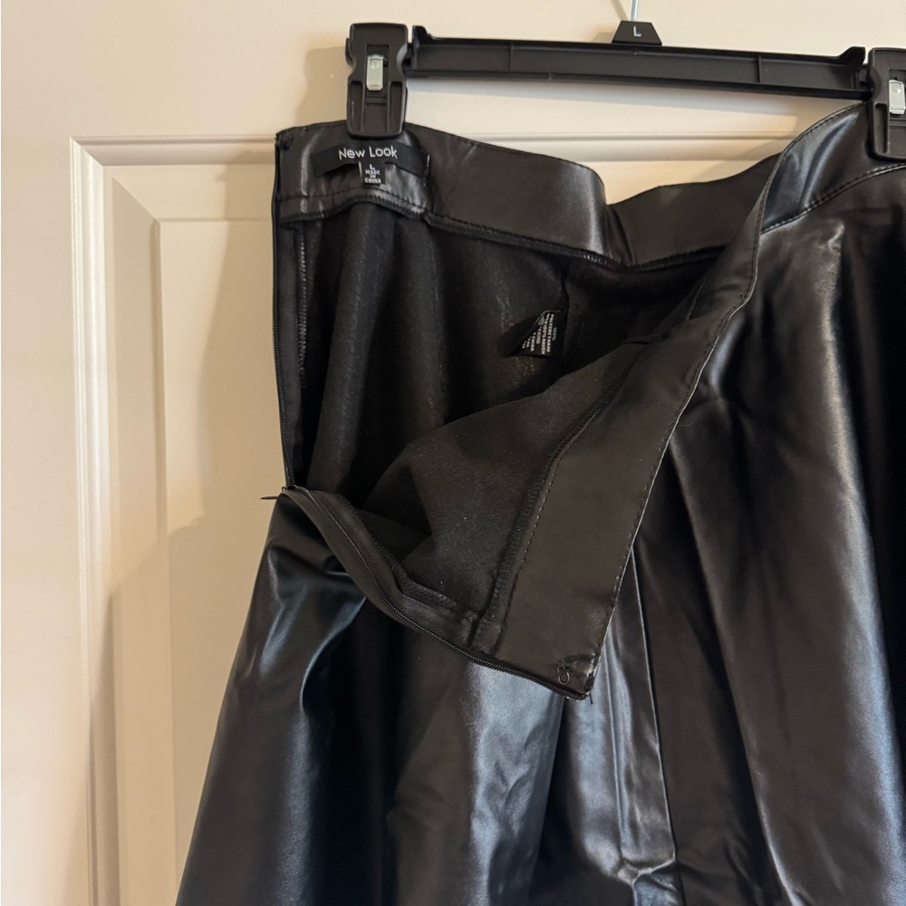 New Look Black Faux Leather Skirt
